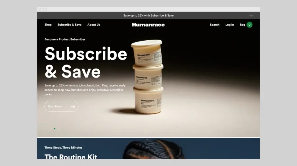 minimalizm web design - przykład 4